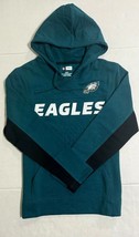 Nfl Team Apparel Philadelphia Eagles Fleece Hoodie Kangaroo Front Packets Green - £19.15 GBP