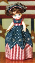 Plastic Canvas Patriotic Miss Liberty Air Freshener Doll Sam Wind Sock P... - $11.99