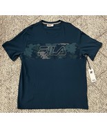 FILA Men&#39;s Graphic Blue Camo 100% Cotton T Shirt XXL ~ Ships Free! - $24.18
