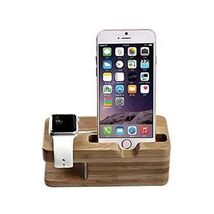 iPhone and iWatch Docking and Charging Station in Natural Wood - $28.93