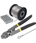 Wire Rope Crimping Tool Kit, With 1/16-304 Stainless Steel Cable 165 Ft ... - £61.20 GBP
