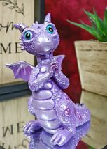 Night Fury Purple Twilight Dragon Figurine 3.75&quot;H Miniature Wishing Drag... - €15,55 EUR
