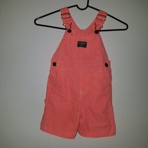 OshKosh B&#39;Gosh Baby Coral Shortalls 18 Months Baby Girl Shorts Overalls - $19.75
