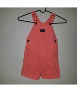 OshKosh B&#39;Gosh Baby Coral Shortalls 18 Months Baby Girl Shorts Overalls - £15.54 GBP