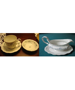 Johann Haviland Bavaria Germany Gravy Boat Blue Garland 7 trio sets CUPS... - $101.55 CAD+