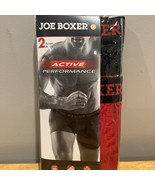 Joe Boxer Men’s Active Performance Boxer Briefs Breathable Mesh - Large Red - $40.95 CAD