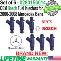 BRAND NEW OEM Bosch x6 Fuel Injectors for 2000-2008 Mercedes-Benz 2.6L &amp; 3.2L V6 - £179.27 GBP