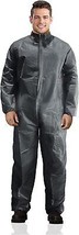 Gray Disposable Coveralls, Large - 5 Pack, Front Zipper, Elastic Wrists,... - £22.03 GBP