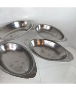 4 Vtg MCM Oblong Oval Stainless Steel 18/8  Serving Trays Bowls Vollrath... - £14.73 GBP