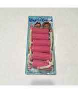 Vintage Goody soft n easy large pink hair rollers foam curlers movie pho... - $27.16 CAD