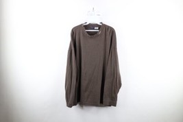 Vtg 90s Reebok Mens 2XL Faded Classic Logo Mock Neck Long Sleeve T-Shirt Brown - £31.61 GBP