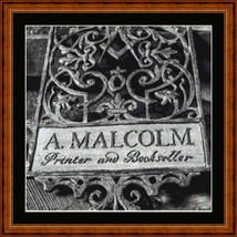 BOOKSELLERS SIGN PDF 14/18 count cross stitch chart Original Artist Unknown - $12.00