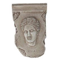 Hygeia Salus Greek Roman Goddess of Good Health Bas Relief Wall Tablet Small - $40.11