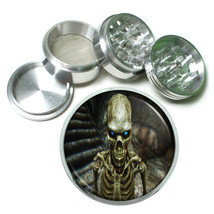 Skeletons D1 Aluminum Herb Grinder 2.5" 63mm 4 Piece Death Skulls - $16.78