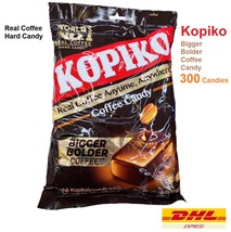 300 Candies Kopiko Extra Big Coffee Hard Candy Real Coffee Flavor Anywhere 1050g - £38.87 GBP