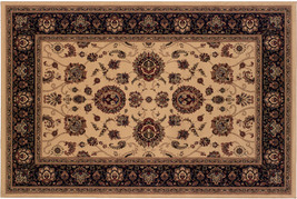 Oriental Weavers Ariana 130/7 6x9  Rectangle - Ivory/ Black-Polypropylene - £315.68 GBP