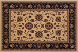 Oriental Weavers Ariana 130/7 6x9  Rectangle - Ivory/ Black-Polypropylene - £302.60 GBP