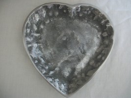Heart Shaped Pewter Candle Tray (#0545) with or without the candle - £14.25 GBP