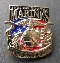 Marine Corps Usmc Marines These Colors Don&#39;t Run Lapel Pin Badge 1.1 Inches - £4.53 GBP