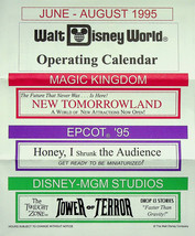 Walt Disney World Operating Calendar - June-Aug 1995 - £14.93 GBP