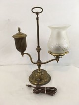 16.5&quot; Brass Early Mid Century Retro Electric Vintage Table Desk Lamp - £54.47 GBP