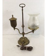 16.5&quot; Brass Early Mid Century Retro Electric Vintage Table Desk Lamp - £54.09 GBP