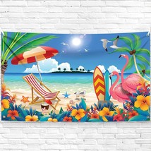 Large, Beach Party Banner - 72X44 Inch | Summer Backdrop For Beach Party Decorat - £15.72 GBP