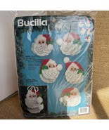 Bucilla Santa Face Ornaments Plastic Canvas Kit Set of 10 NIP Christmas - $508.49 MXN