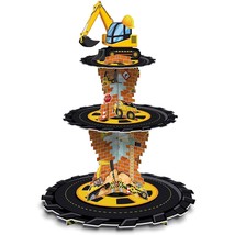 Construction Birthday Decorations 3 Tier Construction Theme Cupcake Stan... - £12.98 GBP