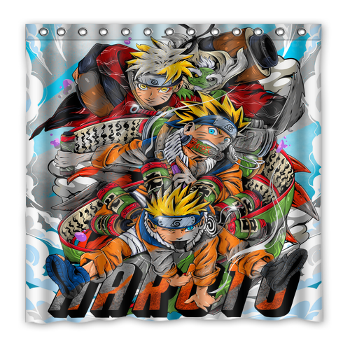 New!!! Naruto Uzumaki Custom Waterproof Polyester Shower Curtain 4 Size Item image 3