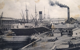 Steamer Dakota In Drydock US Navy Yard Bremerton Washington Boat Ship Postcard - £9.32 GBP