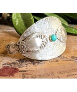 Hammered cuff bracelet vintage silverware - $45.00