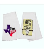 Kinara Set of 2 Texas Cotton Print Kitchen Towels 20x28 inches - $14.84