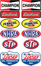 (12) Racing Themed Decals as Shown 6&quot; wide each - $15.79