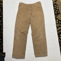 Vtg 70s Carhartt Red Quilt Lined Duck Canvas Pants Mens 32x27.5 USA Work... - $3,805.66 MXN