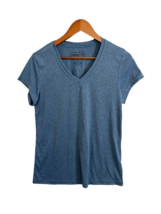 RECOVER Womens T-Shirt Blue V-Neck Sustainable Apparel Eco Friendly L - NEW - £6.04 GBP
