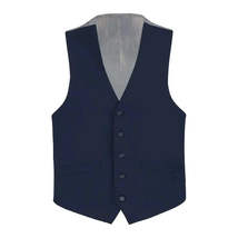 Men's Renoir Suit Vest V-neck Adjustable Strap 5Button 2Pockets 201-19 Navy image 6