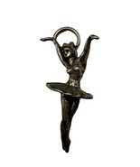 SUNWEST 925 Sterling Silver Vintage Ballerina Minimalist Charm Pendant 2g - $25.06 CAD