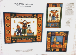 Pumpkin Hollow Scarecrows by Leslie Beck Autumn Scarecrow Fabric Panel 44&quot; x 34&quot; - £6.03 GBP
