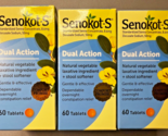 Qty-3 Senokot-S Dual Action Natural Vegetable Laxative 60 Tablets Each - $55.44
