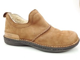 UGG Womens Shoe Bootie Brown Suede Size 6-6.5 Sheepskin Sherpa Lined - £40.17 GBP