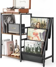 Vinyl Record Holder For Living Room, Vinyl Record Player Table Up To 200... - $77.96