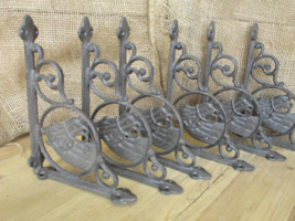 6 Cast Iron Style HORSE Brackets Garden Braces Shelf Corbels Rustic Corb... - $46.99