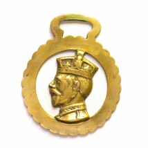Vintage Solid Brass Horse Ornament Medallion Saddle Decoration King Geor... - $24.72