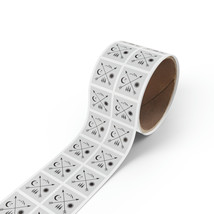 Premium Square Sticker Labels - Durable Custom Glossy Rolls - 1&quot;x1&quot; or 2... - £67.16 GBP+