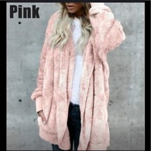 Light Pink Fluffy Sweater Jacket With Hoodie Sz 3X New - $39.99