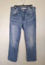 Mens BKE Jake Bootleg Denim Blue Jeans Size 32 x 30 Light Wash - £22.67 GBP