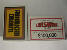 1979 The American Dream Board Game Piece: Lifesavers card - £0.80 GBP