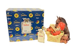 Enesco Sandman Reading Book w/Suzanne The Donkey Figurine 1994 Christmas... - $54.04