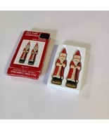 Christmas  Refrigerator Magnets Old Time Christmas Santa Claus Ceramic S... - $127.30 MXN